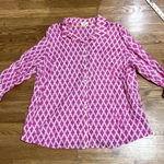 Crown & Ivy  Pink Button‎ Up Blouse 3XL Photo 0