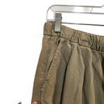 ZARA  Tan Elastic Waist Straight Leg Drawstring High Rise Trouser Pants Medium Photo 5