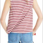 Madewell  M Chevron Stripe Swing Tank Linen Top Photo 2