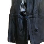 Kenna T womens biker core leather moto jacket black button front size medium Photo 6