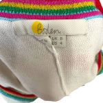 Boden Lytton Sparkle Cardigan‎ Sweater Ivory Rainbow Style US 4 White Photo 7