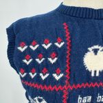 Pendleton Vintage  Wool Sweater Vest Sheep Farm Graphic Sz Med (fits small) USA Photo 3