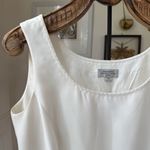 Tahari Vintage 90s Ivory Cropped Lined Tank Top Shell 12 Petite Photo 1