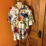 Vtg 90s Tropical flowers vacation shirt Size 18 Photo 11