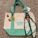 Trader Joe's Mini Pastel Canvas Tote Bag with Toy Story Green Photo 0