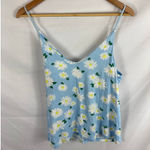 Abound NWT  Double V Blue Daisy Tank Medium Photo 4