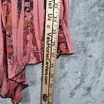 One World Tunic Top Women Floral Paisley Boho Casual Pink Orange Size Large Photo 8