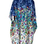 NWT Winlar Kaftan House Dress Beach MuMu OS Fits Most Blue Floral Long Multiple Photo 8