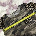 Double Zero Camo print tee with leopard pocket & sleeves, M Photo 4