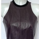 Derek Lam  Leather Mid Length Dress in Plum - size 6 Photo 2