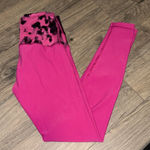 Lululemon  Athletica Pink Leggings with Patterned Waistband Photo 0
