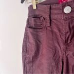 Lucky Brand Charlie Super Skinny Maroon Leather Pants Photo 4