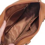 Christie Brinkley The Danbury Mint Tan & Brown Logo Crossbody Satchel Bag Photo 9