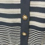 St. John Collection  Marie Gray White Black Gold Button Cardigan Sweater Size Med Photo 2