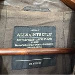ALLSAINTS  Spitalfields Brown Leather Moto Jacket Size 2 Photo 3