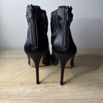 ALDO  Heels Womens Size 7 Black Sequin Mesh Peep Toe Stiletto Ankle Boots Party Photo 3