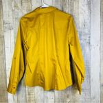 NY&C New York & Company Size Medium Tabbed Long Sleeve Button Front Ruch… Gold Photo 1