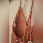 WET Swimwear LA Rose Stars One Piece Back Tie Swimsuit Pink & White Size Small Photo 11