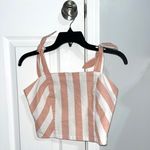 Sugar Lips Pink And White Stripe Crop Top Photo 0