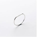 Boutique Dainty White Gold-Plated S925 LOVE Bar‎ Band Ring | Sz 6 NEW Photo 10