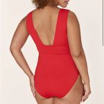 ANDIE The Mykonos One Piece LT Swimsuit Cherry Red plus Size XXL long torso NWT Photo 1