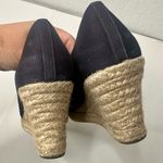 J.Crew  Shoes Womens 10 Seville Espadrille High Pump Blue Canvas‎ Wedge Casual Photo 5