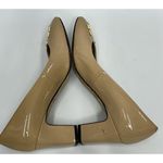 Tory Burch  Raleigh Patent Leather Pump Block Heel Nude Size 9M Photo 4