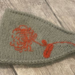 Wooden Ships  Gray Knit Headband with Red Accents Photo 0