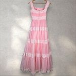 Vtg Mike Bennet Romantic Dress Gunne Sax‎ Prairie Lace Coquette Fairy Fits Sz 6 Pink Photo 3