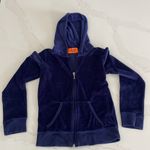 Juicy Couture Blue  Velvet Zip Up Hoodie Jacket Photo 2