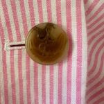 Talbots Aberdeen Linen Blend Blazer Pink White Striped Size 16W Office Coastal Photo 6