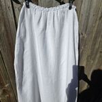 White Linen Maxi Slip Skirt Small Photo 2