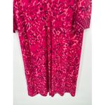 Bob Mackie Wearable Art Batik Printed Midi Dress Pink 1X Stretch Liquid Knit Photo 2