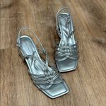 Marc Fisher | Silver Strappy Block Heels Photo 1