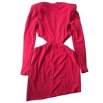 Michael Costello  Beautrix Cut Out Long Sleeve Mini Dress in Red Size XS Photo 4