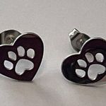 Love My Pet paw stud earrings Photo 2
