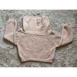 Lulus Turtleneck Beige Knit Sweater Womens Cowl Neck Long Sleeve Cropped Size S Photo 7