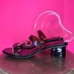 Lulus Fallyn Tortoise Brown Vinyl Strappy Open Toe Mule Sandal Sz 8 Photo 3