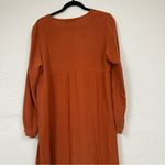 7 For All Mankind Burnt Orange Tiered Maxi Dress Womens S Boho Romantic Prairie Photo 9