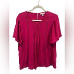 Knox Rose  Magenta Key Hole‎ Back Flowy Blouse size medium Photo 3