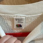 Fruit of the Loom Embroidered Snowman Seasons Greetings Winter Holiday Christmas Crewneck Photo 3