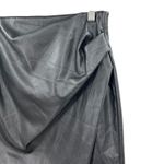 Aritzia Wilfred Angie Skirt Mini High Waist Vegan Leather Wrap Black Size 4 Photo 3