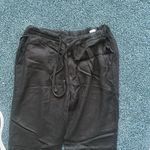 James Perse  size 3 Black Joggers zip button tie waist nwot lightweight Photo 6