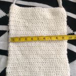 White crotchet tote shoulder hand bag purse with adorable jewel closure Photo 2