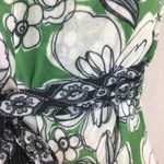 Sweet Pea Green & White Floral Mesh Short Sleeve Print Top L Size L Photo 9