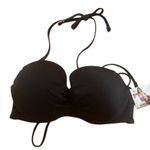 Smart & Sexy  Women’s Swim Secret Halter Underwire Bikini Top Black Size 34D Photo 2