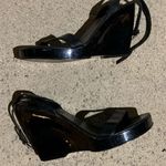 ALDO 7M Strap blk shiny platform wedge Photo 4