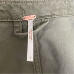 Free People  Moonchild Shirt Jacket Shacket Denim Utility Distressed Olive Green Photo 11