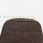 ZARA  Woven Woven Mini Bag Gold Twisted Handle Brown Crossbody Minimal Urban Photo 15