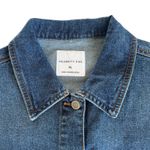 Via Penny Lane Reworked Apparel Elton John Graphic Raw Hem Cropped Denim Vest XL Blue Photo 2